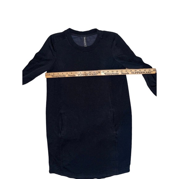 ATHLETA Balance Dress ST Small Tall S T | Black Sweatshirt Dress - Picture 4 of 7